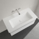 Мебельная раковина Villeroy & Boch Venticello 4104AJR1 без отверстия для смесителя, альпийский белый ceramic plus, прямоугольная