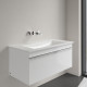 Мебельная раковина Villeroy & Boch Venticello 4104AJRW без отверстия для смесителя, stone white ceramic plus, прямоугольная, цвет белый