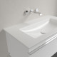 Мебельная раковина Villeroy & Boch Venticello 4104AJRW без отверстия для смесителя, stone white ceramic plus, прямоугольная, цвет белый