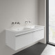 Мебельная раковина Villeroy & Boch Venticello 130 см, без отверстия для смесителя, альпийский белый ceramic plus, прямоугольная