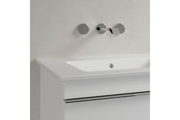 Мебельная раковина Villeroy & Boch Venticello 130 см, без отверстия для смесителя, альпийский белый ceramic plus, прямоугольная