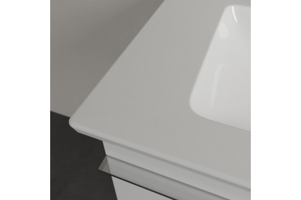 Мебельная раковина Villeroy & Boch Venticello 130 см, без отверстия для смесителя, альпийский белый ceramic plus, прямоугольная