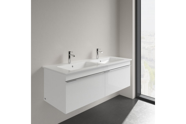 Мебельная раковина Villeroy & Boch Venticello 130 см, stone white ceramic plus, прямоугольная, цвет белый