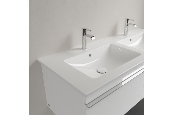 Мебельная раковина Villeroy & Boch Venticello 130 см, stone white ceramic plus, прямоугольная, цвет белый