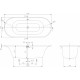 Акриловая ванна Villeroy & Boch Cetus UBQ175CEU7V-01 175х75, альпийский белый, овальная, встраиваемая