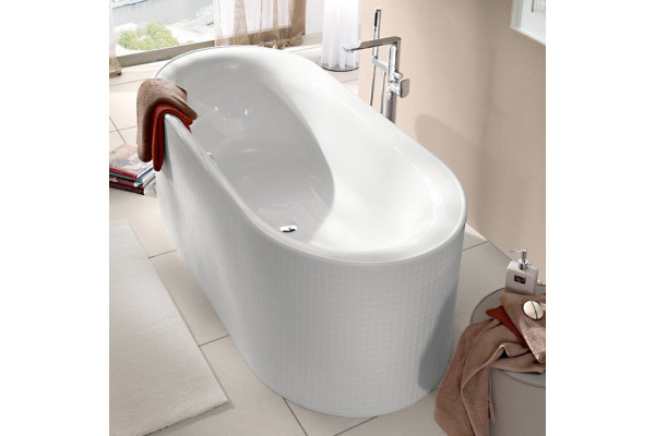 Акриловая ванна Villeroy & Boch Cetus UBQ175CEU7V-01 175х75, альпийский белый, овальная, встраиваемая