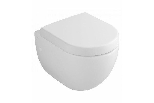 Унитаз подвесной Villeroy & Boch Subway укороченный, alpin, белый, овальный, 35.5x48 см
