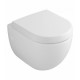 Унитаз подвесной Villeroy & Boch Subway укороченный, alpin, белый, овальный, 35.5x48 см