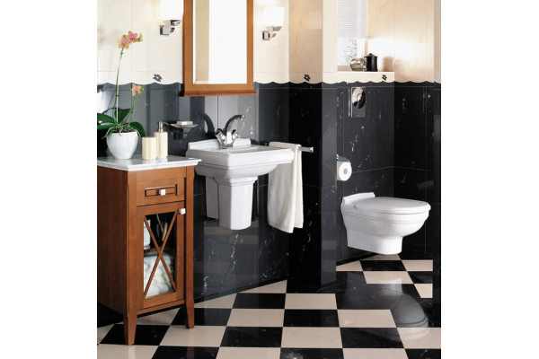 Унитаз подвесной Villeroy & Boch Hommage alpin белый, овальный, 37x60 см