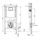 Система инсталляции для унитазов Villeroy & Boch бачок 3/6 л, 52.5x20.5x112 см