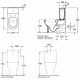 Унитаз-компакт Villeroy & Boch Subway alpin белый, овальный, 37x68 см