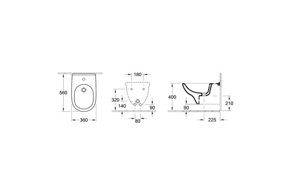 Биде подвесное Villeroy & Boch O