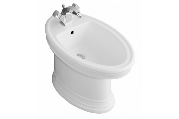 Биде напольное Villeroy & Boch Amadea alpin цвет белый, овальное, 38.5x65 см