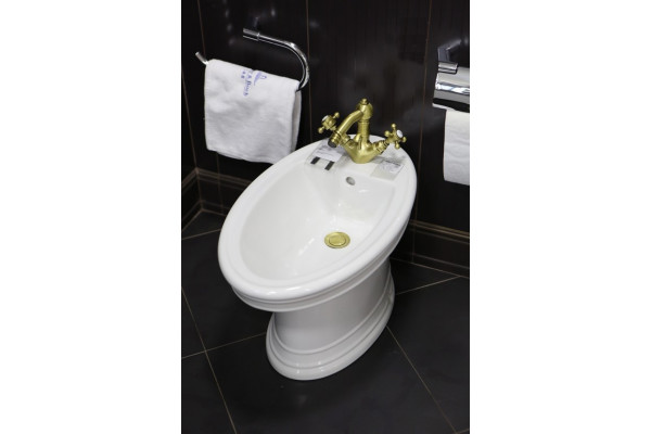 Биде напольное Villeroy & Boch Amadea alpin цвет белый, овальное, 38.5x65 см