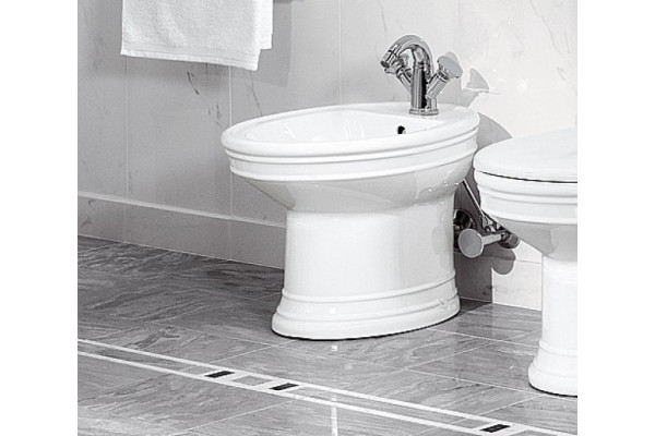 Биде напольное Villeroy & Boch Amadea alpin цвет белый, овальное, 38.5x65 см
