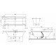Акриловая ванна Villeroy & Boch Squaro Edge 12 180х80 alpin прямоугольная, объем 180 л.
