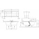 Акриловая ванна Villeroy & Boch Squaro Edge 12 170х75 alpin прямоугольная, объем 165 л.