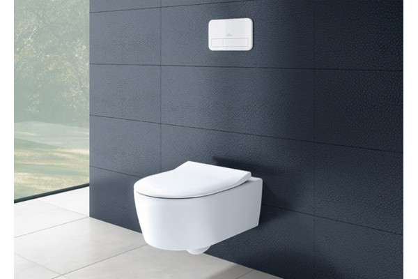 Унитаз подвесной Villeroy & Boch Avento 5656RS01 alpin белый, овальный, 37x53 см