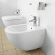 Биде подвесное Villeroy & Boch Subway 2.0 5400 00R1 alpin, Сeramicplus, цвет белый, овальное, 37.5x56.5 см
