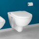 Унитаз подвесной Villeroy & Boch O Novo 5660HRR1 alpin, безободковый, белый, овальный, 36x56 см