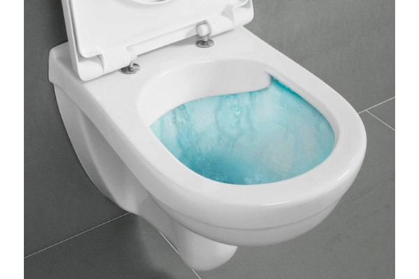 Унитаз подвесной Villeroy & Boch O Novo 5660HRR1 alpin, безободковый, белый, овальный, 36x56 см