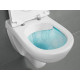 Унитаз подвесной Villeroy & Boch O Novo 5660HRR1 alpin, безободковый, белый, овальный, 36x56 см