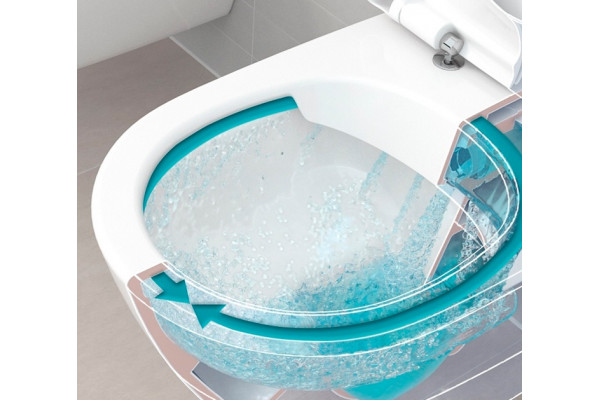 Унитаз подвесной Villeroy & Boch O Novo 5660HRR1 alpin, безободковый, белый, овальный, 36x56 см