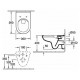 Унитаз подвесной Villeroy & Boch O Novo 5660HRR1 alpin, безободковый, белый, овальный, 36x56 см