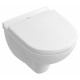 Унитаз подвесной Villeroy & Boch O Novo alpin, с микролифтом, белый, овальный, 36x49 см