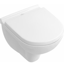 Унитаз подвесной Villeroy & Boch O Novo 5688HR01 alpin, безободковый, белый, антивсплеск, 36x49 см