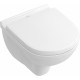 Унитаз подвесной Villeroy & Boch O Novo 5688HR01 alpin, безободковый, белый, антивсплеск, 36x49 см