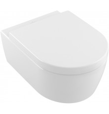 Унитаз подвесной Villeroy & Boch Avento 5656HR01 alpin, безободковый, белый, овальный, 37x53 см