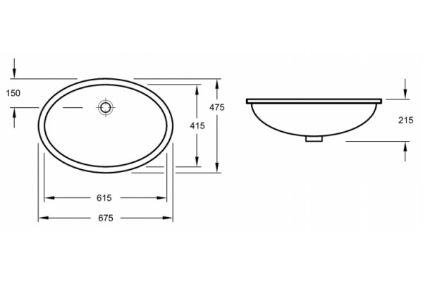 Раковина Villeroy & Boch Evana 6144 00 R1 цвет белый, овальная
