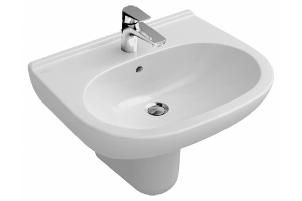 Раковина Villeroy & Boch O цвет белый, полукруглая, с переливом