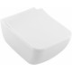 Унитаз подвесной Villeroy & Boch Venticello 4611RSR1 безободковый, Ceramicplus, белый, прямоугольный, 37.5x56 см