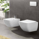 Унитаз подвесной Villeroy & Boch Venticello 4611RSR1 безободковый, Ceramicplus, белый, прямоугольный, 37.5x56 см
