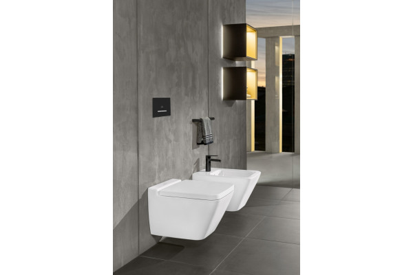 Биде подвесное Villeroy & Boch Finion 446500R1 alpin, Ceramicplus, цвет белый, прямоугольное, 37.5x56 см