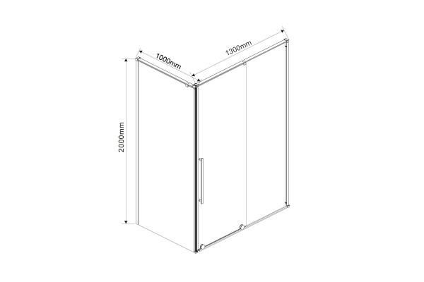 Душевой уголок Vincea Arno VSR-1A1013CL 130х100х200 профиль хром, стекло прозрачное , прямоугольный, двери раздвижные