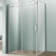Душевой уголок Vincea Como VSR-1C8015CL 150х80х195 профиль хром, стекло прозрачное, прямоугольный, двери раздвижные