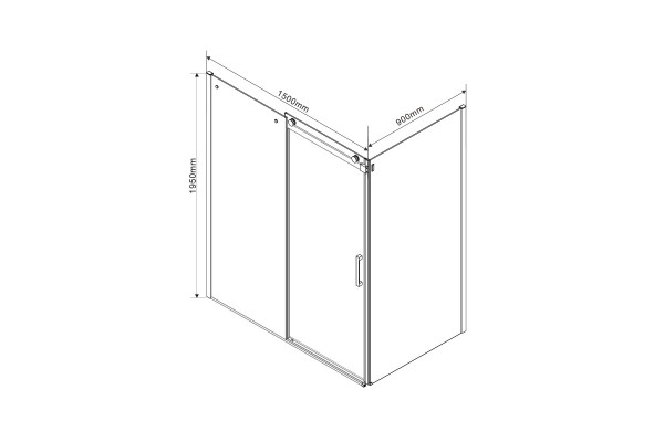 Душевой уголок Vincea Como VSR-1C9015CL 150х90х195 профиль хром, стекло прозрачное, прямоугольный, двери раздвижные