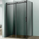 Душевой уголок Vincea Como VSR-1C9012CGB 120х90х195 профиль чёрный, стекло тонированное, прямоугольный, двери раздвижные