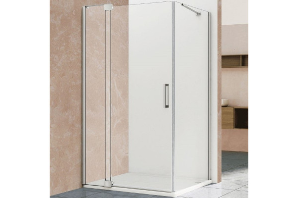 Душевой уголок Vincea Extra VSR-1E901010CL 100х100х200 профиль хром, стекло прозрачное, прямоугольный, двери распашные
