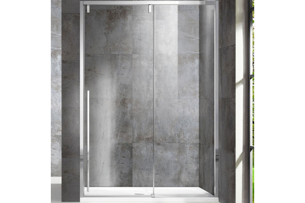 Душевая дверь Vincea Lugano VDS-1L130CL-1 130x195 профиль хром, стекло прозрачное, раздвижная