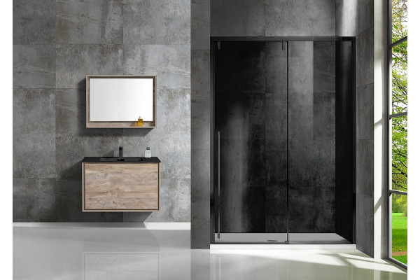 Душевая дверь Vincea Lugano VDS-1L120CGB-1 120x195 профиль чёрный, стекло тонированное, раздвижная