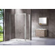 Душевой уголок Vincea Lugano VSR-1L8015CL-1 150х80х195 профиль хром, стекло прозрачное, прямоугольный, двери раздвижные