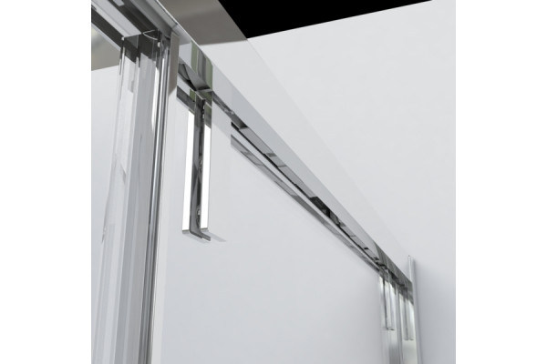 Душевой уголок Vincea Lugano VSR-1L8015CL-1 150х80х195 профиль хром, стекло прозрачное, прямоугольный, двери раздвижные