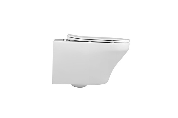 Унитаз Vincea Edge-M Rimless VT1-37 подвесной с сиденьем Микролифт, белый, овальный, 36.5x55.5 см