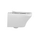 Унитаз Vincea Edge-M Rimless VT1-37 подвесной с сиденьем Микролифт, белый, овальный, 36.5x55.5 см