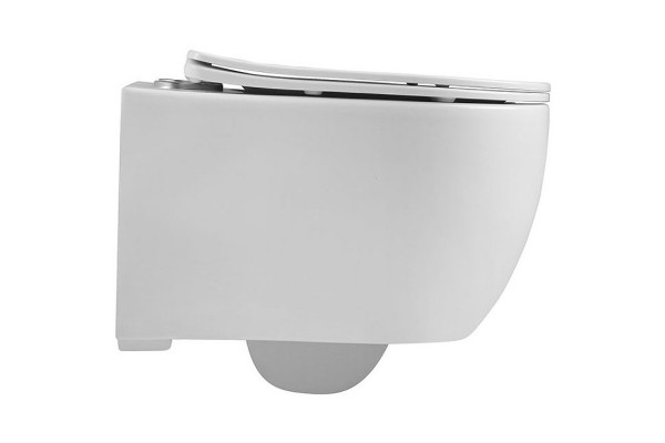 Унитаз Vincea Evo Rimless VT1-34S подвесной с сиденьем Микролифт, белый, овальный, 37x49 см