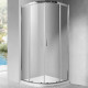 Душевой уголок Vincea Scala VSQ-2SC900CL 90х90х190 профиль хром, стекло прозрачное, четверть круга, двери раздвижные